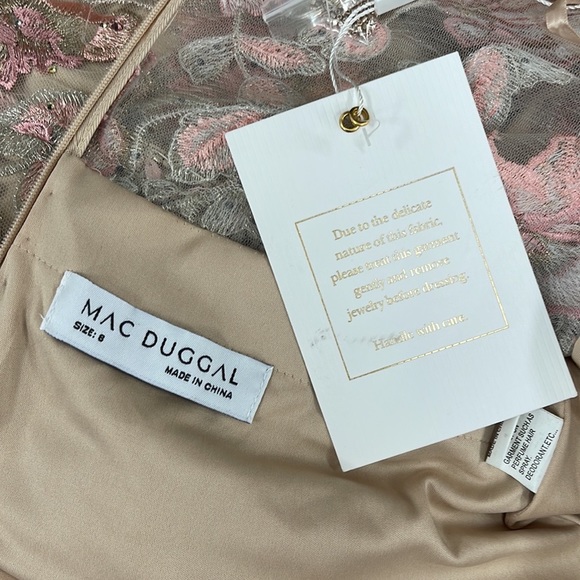 Mac Duggal Floral Appliqué Trumpet Gown - Picture 13 of 13